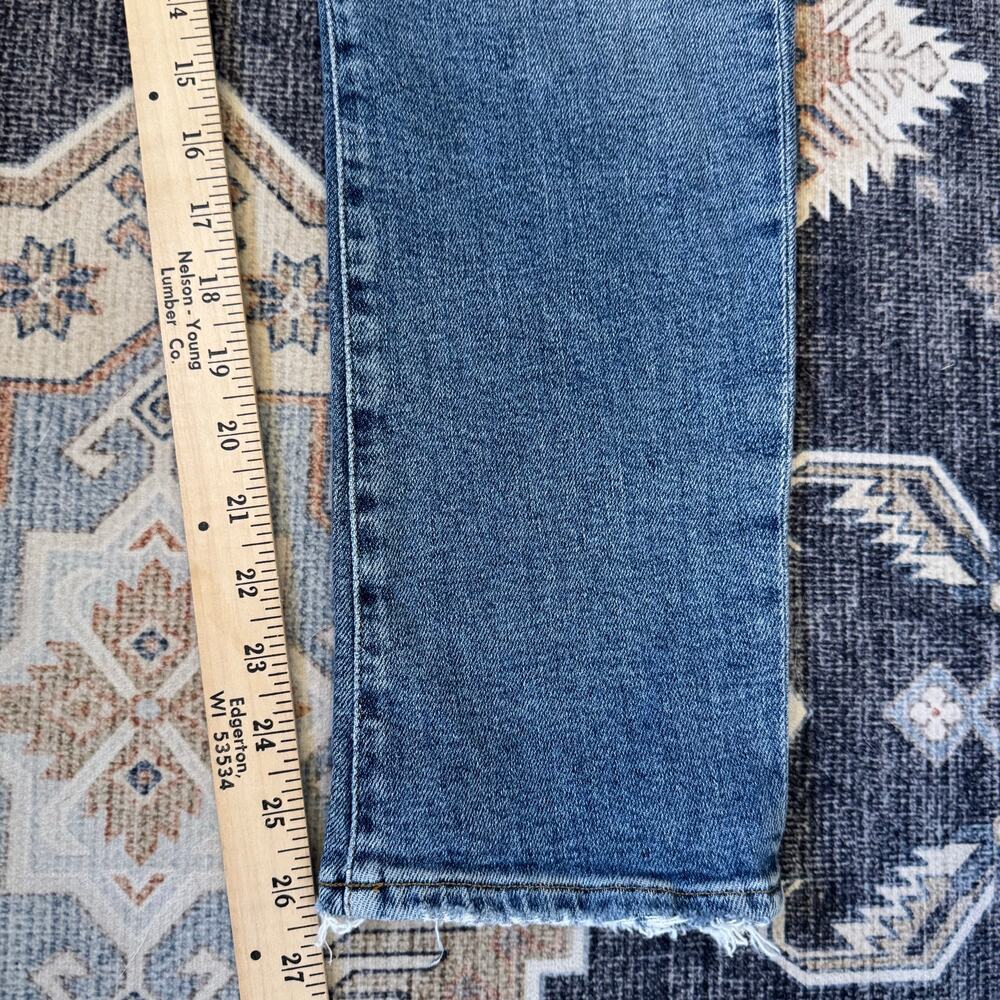 AGOLDE Toni Mid Rise Straight Leg Medium Wash Blue Button Fly Jeans Size 30 - Picture 7 of 9